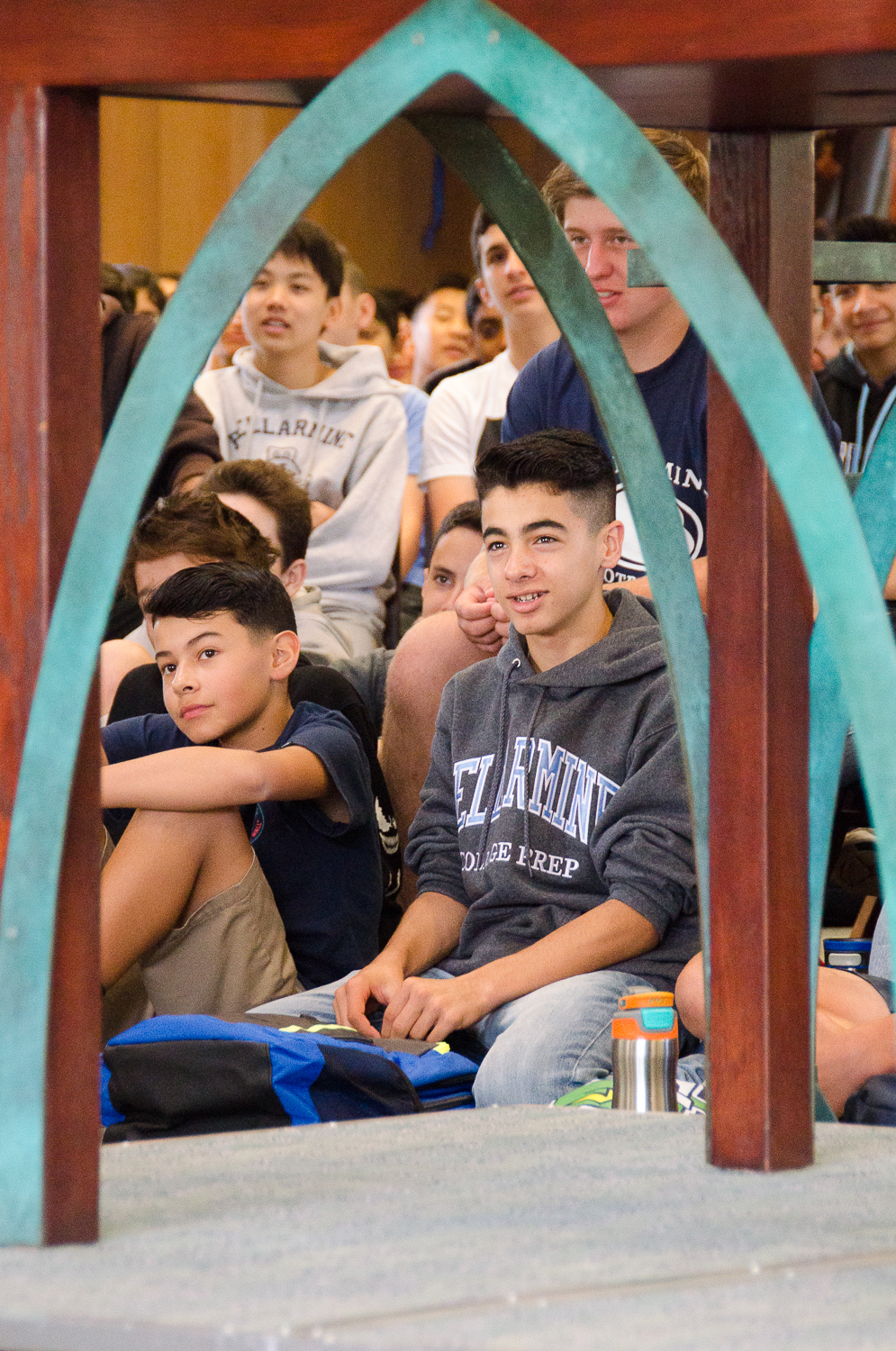 Students at Freshmen Retreat.