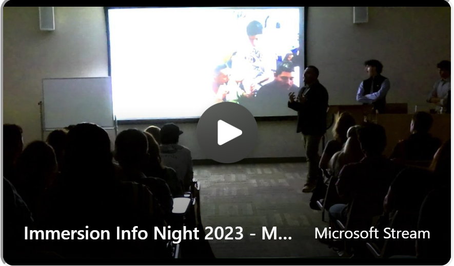 Immersion Info Night 2023